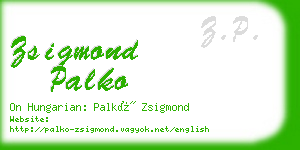 zsigmond palko business card